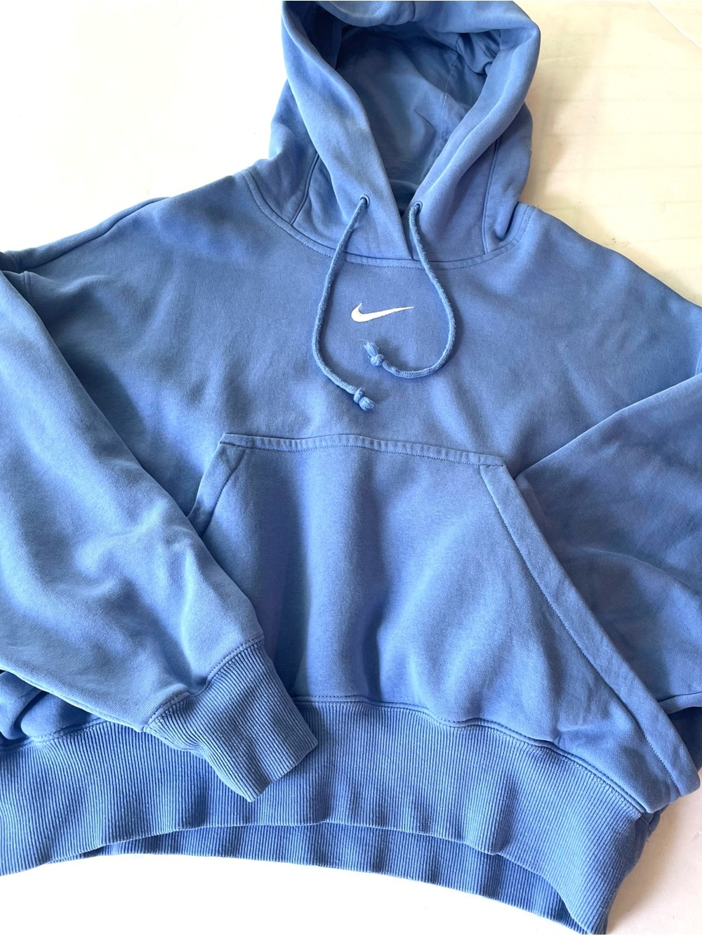 Nike Light Blue woman’s  Hoodie with White Swoosh periwinkle blue